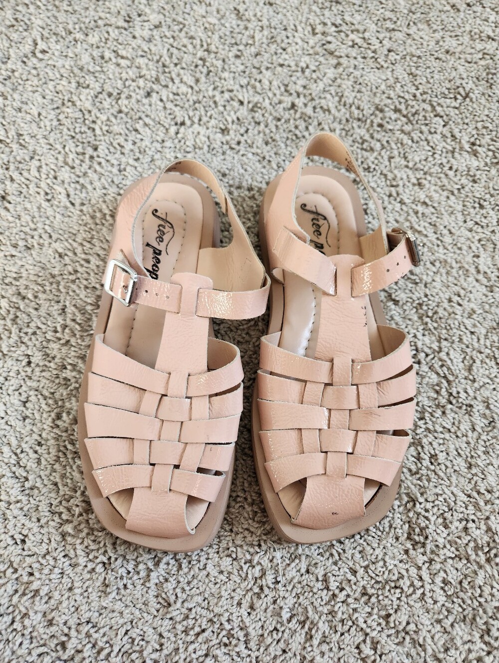 Free People Finn Fisherman Platform Sandals In Rosewater Pink Size 39